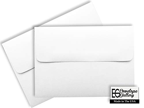 White A6 (50 Boxed) Envelopes (4-3/4 x 6-1/2) for 4-1/2 x 6-1/4 Thank You Cards, Enclosures Gift Tags Showers Weddings Invitations Announcements, Response Cards, Minis from The Envelope Gallery - Thumbnail 3