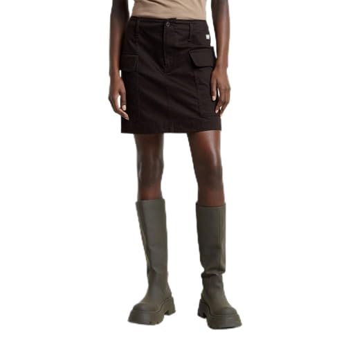 G-STAR Donna Cargo Mini Skirt, Nero (dk black D25235-D715-6484), 24