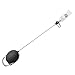 lotusflowert ID Badge Holder Duty Carabiner Badge and Key Reel with One Card ID Badge Holder (Sold Individually, Black)