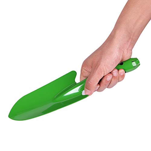 Ymeibe Metal Garden Hand Shovels Kids Lovely Garden Shovel Set with Powder Coating Small Gardening Shovel Household Digging Lawn Trowel Shovel for Indoor Outdoor Use (Pink/Blue/Red/Green) - Thumbnail 7