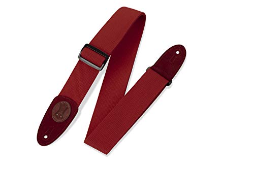 Levys Leathers MSSC8-RED - Correa para guitarra de algodon, color rojo