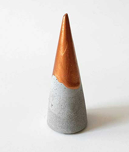 Set of 3 Concrete Ring Cones for Jewelry Storage and Organization