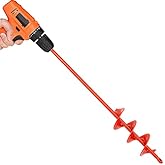 MAXCCINO Auger Drill Bit for Planting 2"(D) x14.5(L), Garden Ground Earth Spiral Drill Bit for 3/8" Hex Drive Drill, for Post Hole Digger Bulb Bedding Digging Plant Rapid Planter