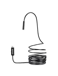 Boroscopio USB, endoscopio semi rígido, cámara de inspección de 2.0 megapíxeles CMOS HD, cámara serpiente resistente al agua con 6 luces LED ajustables Depstech