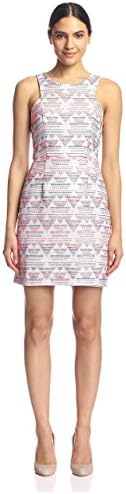 Hutch Women's Pyramid Sheath Dress, Pink/Multi, 4 US