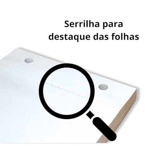 Bloco de Anotações Executivo com Capa de Couro Sintético Costurado, 150 Folhas Destacáveis, Argolas de Metal, Porta Caneta, 15x20 cm, Azul