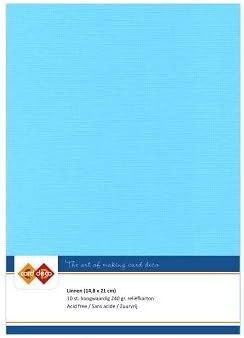 Linen Cardstock A5 - Sky Blue