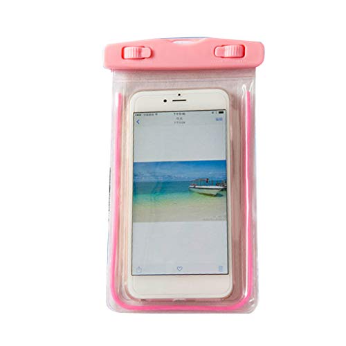 OmkuwlQ Universal Luminous Waterproof Smartphone Case Responsive Underwater Dry Pouch Bag Random Color