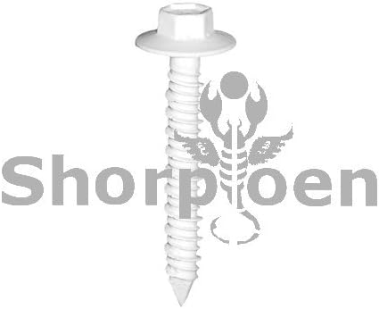 Concrete Screw Hex Flanged Iwhite 3/8 x 5 (Box 20 pcs)