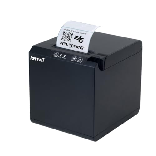 LENVII 58mm/2" High-Speed Thermal Label Printer | 127mm/s Inkless Printing (203DPI) | Wired USB Barcode Printer for Windows/Mac | Amazon FBA/Noon/Dubai Logistics Labels | Warehouse & Retail Ready