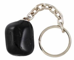 Black Tourmaline Keychain Tumbled Gemstone Keychain keychain for men keychain for women (BUY 2, GET 10% OFF)