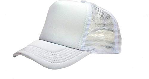 solid white baseball cap