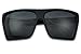 BLACK Oversized Large XL Big Sunglasses Kim Square Flat Aviator Mens Womens Matte Black