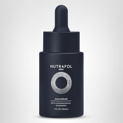 Nutrafol Men's Hair Serum, Clinically Tested to Support Visibly Thicker Hair and Scalp Coverage, Lightweight and Non-Greasy, for Daily Use - 30mL, 1 Bottle