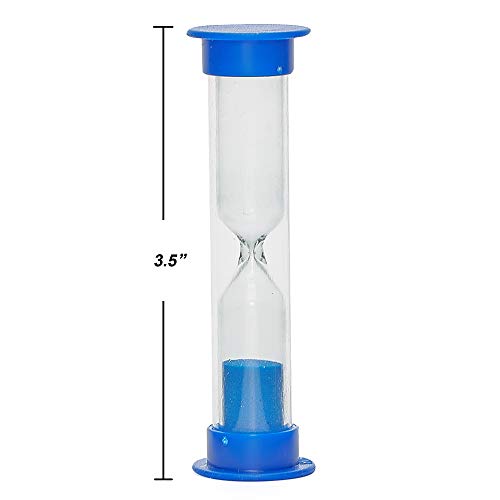 Srenta 3.5" Colorful Sand Timer Hourglasses, 2 Minutes Glass Tube, Mini Sandglass Sand Clock Timer, Pack of 24