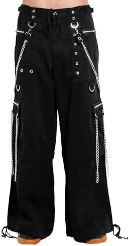 Amazon.com: Tripp NYC Metallic Biotech Pants [Black/Silver] Baggy