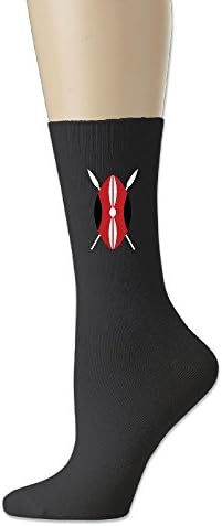 Kenya Flag Crew Socks Black