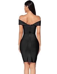 Meilun vestido de fiesta para mujer, con hombros descubiertos, con venda lateral