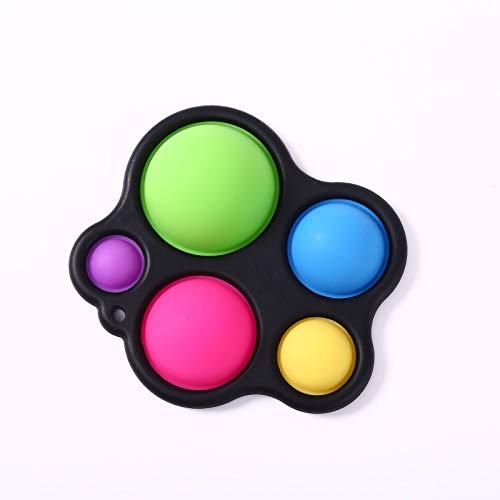 HHK Simple Dimple Fidget Toy,Silicone Stress Relief Hand Toys for Kids 2 Pack Black Pricepulse