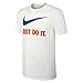 NIKE Sportswear Men's Just Do It Swoosh Tee, White/Team Orange/Team Royal, Medium