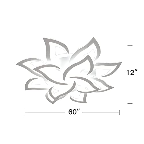 Kaiyuan Dimmable Modern Led Ceiling Light Fixtures Flush Mount, Flower
