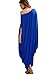 Verdusa Women's Boat Neck Batwing Sleeve Baggy Caftan Harem Oversized Maxi Dress Blue M