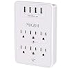 Multi Plug Outlet, Surge Protector, NUOZHI 6-Outlet Extender with USB Wall Charger and 4 USB Ports,1680 Joules, White…