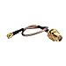 DHT Electronics RF coaxial coax cable assembly SMA female to MCX male right angle 12''