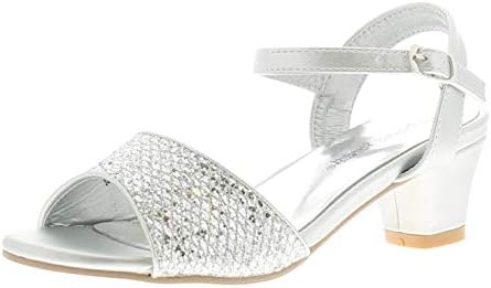 Princess Stardust Madeline Girls Synthetic Material Strappy Silver