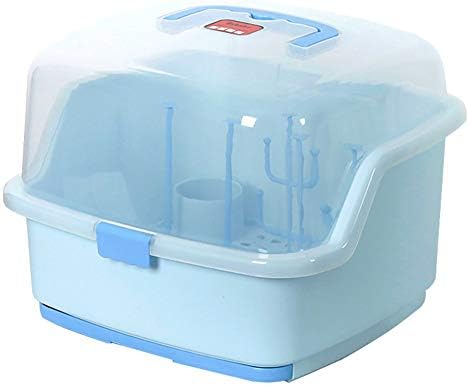 Large Baby Bottles Storage Box Drying Rack with Anti-Dust Cover Bread Box Tableware Bottle Finishing Boxes