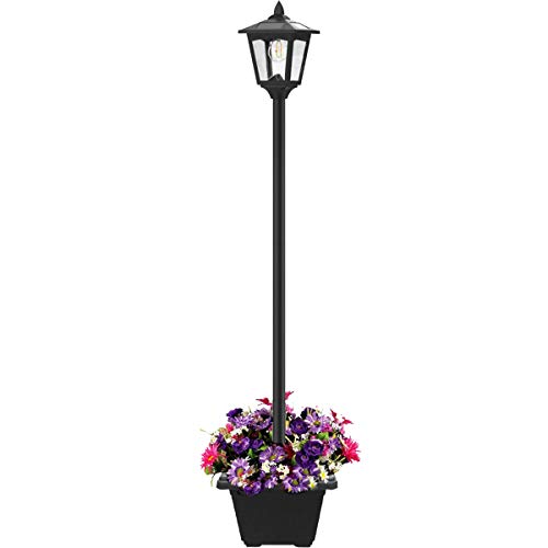 67â€˜â€™ Solar Lamp Post Lights Outdoor, Solar Powered Vintage Street Lights for Lawn, Pathway, Driveway, Front/Back Door, Planter Not Included