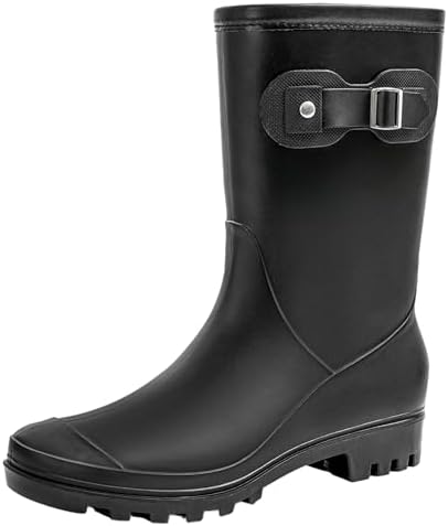 Amazon.com | Fubotao Women's Mid Calf Rain Boots Waterproof