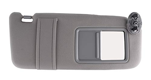 UNIGT Passenger Sun Visor for 2007 2008 2009 2010 2011 Toyota Camry/Hybrid Right Side Sunvisor Replacement, 74310-06750-B0 (Gray/No Sunroof) - Thumbnail 5