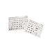 DataCal Keyboard Stickers Large Print Letters Black on White - Beige Background.