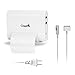 60W Magsafe Power Adapter for Macbook,CrazyFire Replacement Magsafe 2 Adapter AC Charger for MacBook Pro,Dual T-Tip and L-Tip Plug Design with 2 USB Port for Macbook 13