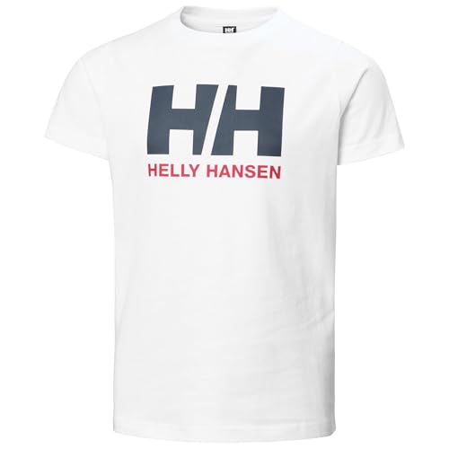 Maglietta con Il Logo JR HH Junior Unisex, Bianco, 152