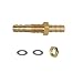 Joywayus 1/4'' Hose Barb Thru-Bulk Head Hex Union Brass Fitting with Flat Washer Gasket Water/Fuel/Air