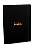 Rhodia Staplebound Notebooks ruled, black cover 8 1/4 in. x 11 3/4 in. 48 sheets