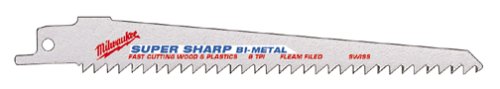 Milwaukee 48-00-5017 12-Inch Super Sawzall Blade, 6 Teeth Per Inch