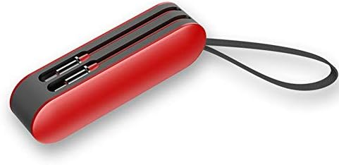 AMILIEe Micro USB Cable, Universal 3 in 1 Swiss Knife Style Charger with Micro USB, Lightning and Type-C for Iphong & Android (RED, 1)