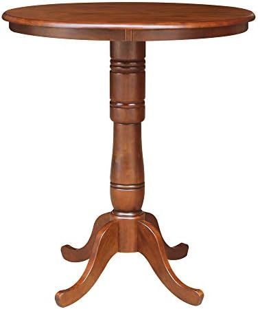 International Concepts 36-Inch Round Pedestal Table 42-Inch Espresso