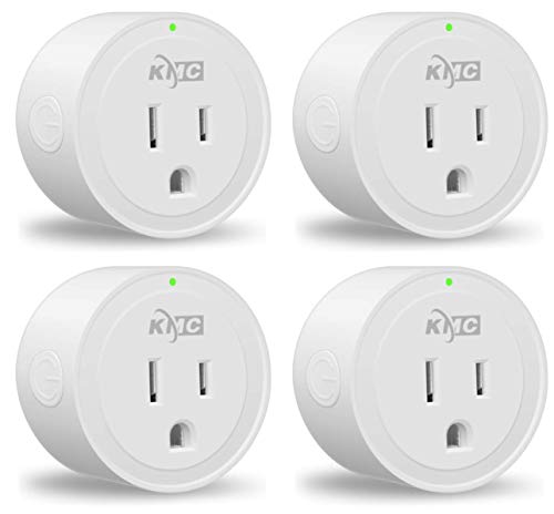 KMC Smart Plug Mini 4-Pack, Wi-Fi Outlets for Smart Home, Remote Control Lights and Devices from Anywhere, No Hub…