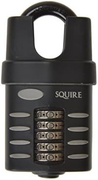 Squire Locks CP60CS Heavy Duty Recordable Combination Padlock, Black by Squire Locks