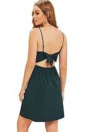 Verdusa - Vestido de verano para mujer con botones y tirantes