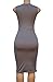 Romastory Women's v-Neck Solid Sleeveless Knee Fitted Dress, Gray, Medium
