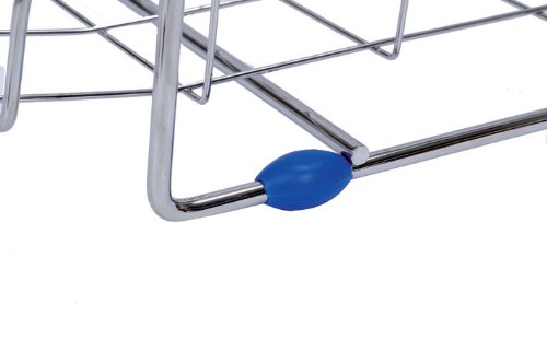 Alba Four-Level Side Loading Wire Desktop Letter Sized Trays, with Label Holders, Silver Metallic Finish (COR4I)