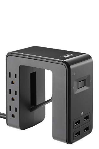 APC U-Shaped Surge Protector 6-Outlets 1080 Joule Surge Protection with 4 USB Charger Ports (PE6U4) - //coolthings.us