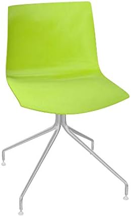 Arper Catifa 46 0257 Chair Unicoloured With Star-Base green/seat shell glossy/inside matt/frame chromed