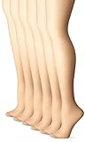 No Nonsense Women's Reinforced Toe Pantyhose , Tan Plus (Pack of 6)