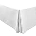 Utopia Bedding Premium 100% Cotton Bed-Skirt Dust Ruffle 300 Thread Count - Washable Bedding Skirt, Abrasion Resistant, Quadruple Pleated (Twin, White)